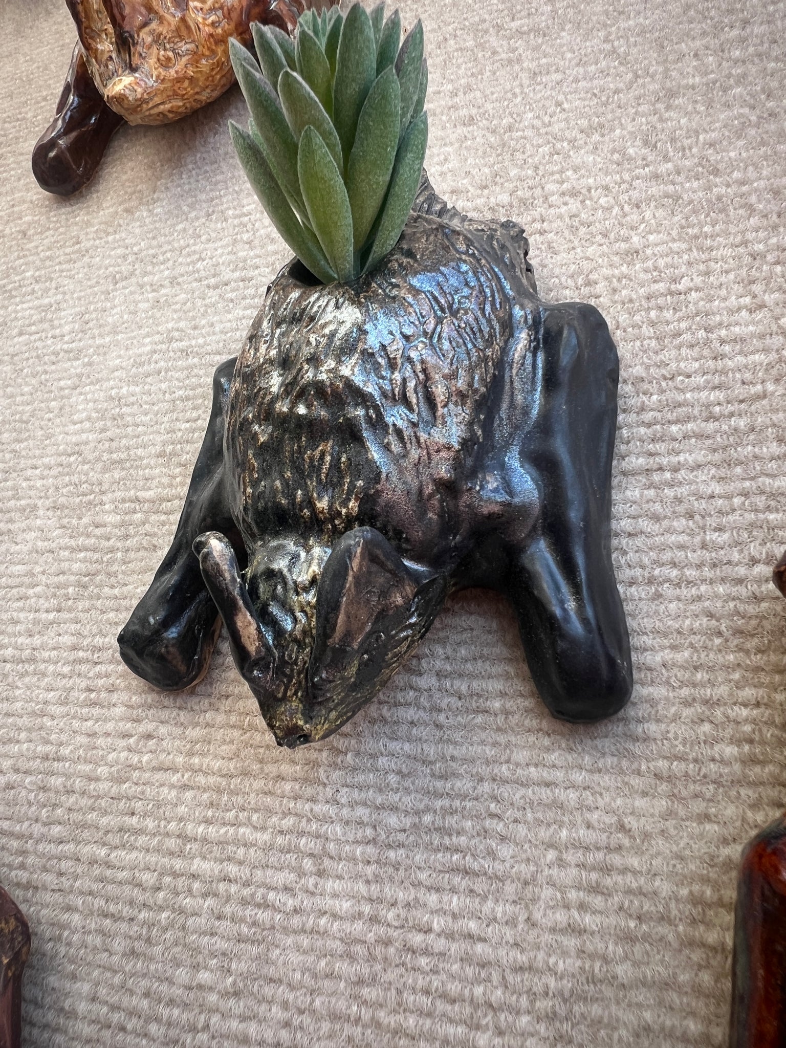 bat hanging planter Bat Wall Planter – naominickersonceramics